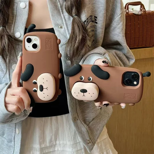 3D Cartoon Dog Phone Case