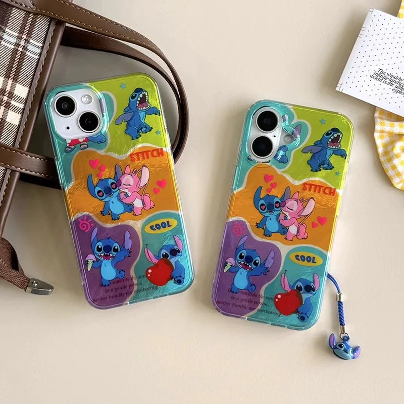 Sparkle Stitch Bell Phone Case with Pendant