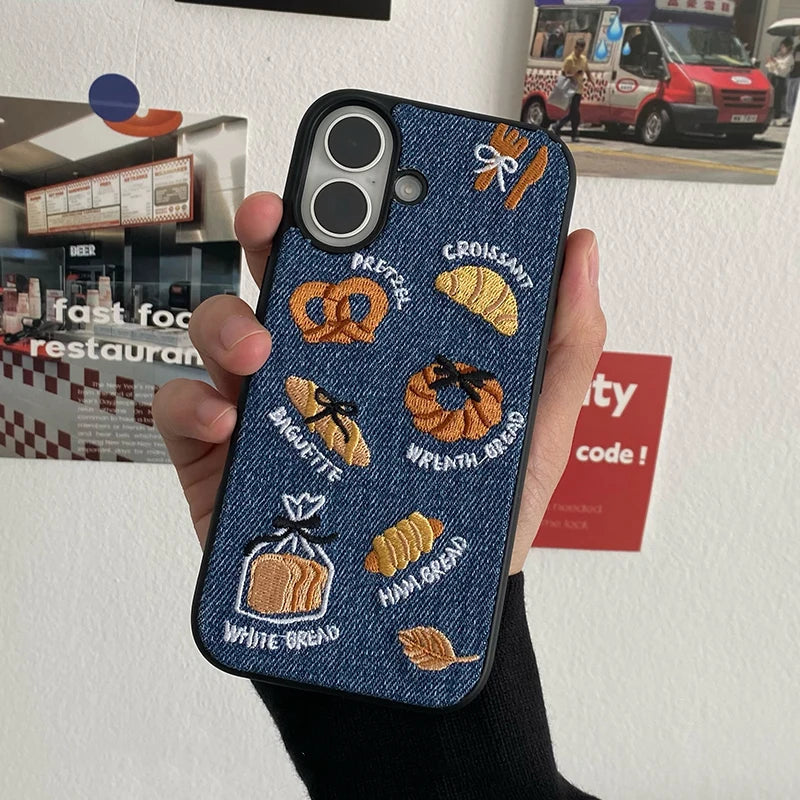 Retro Denim Fabric Phone Case