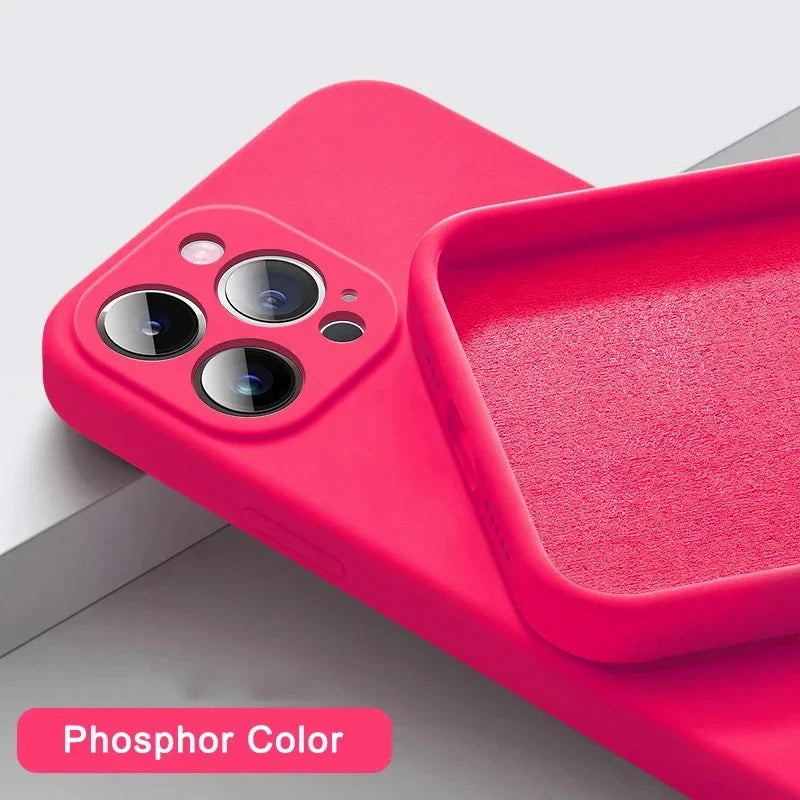 Solid Color Silicone Phone Case