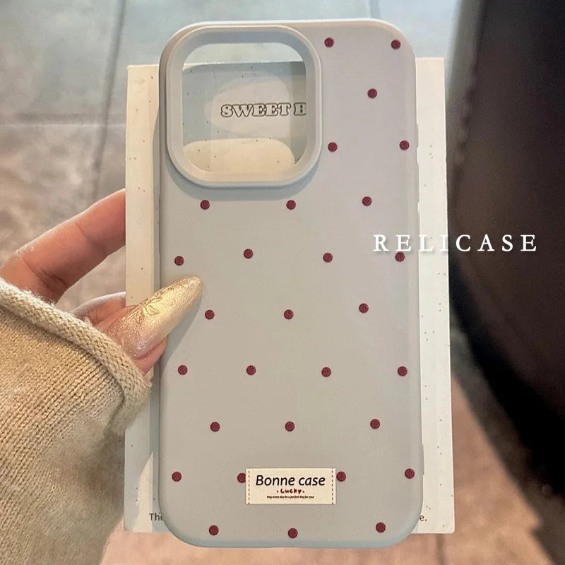 Soft Liquid Silicone Wave Point Phone Case