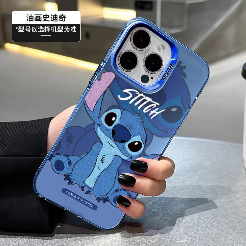 Stitch & Angel Lens Circle Phone Case