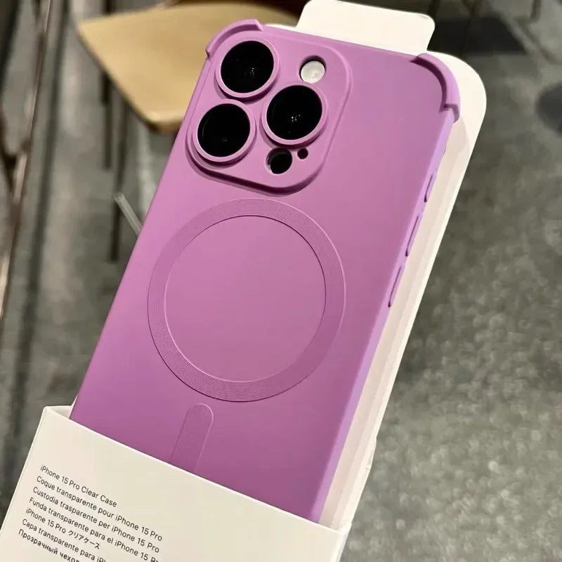 Magnetic Black Silicone Phone Case