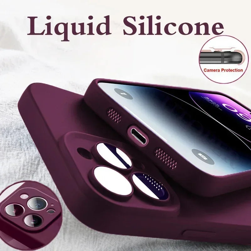 Solid Color Silicone Phone Case