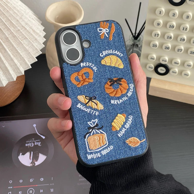 Retro Denim Fabric Phone Case