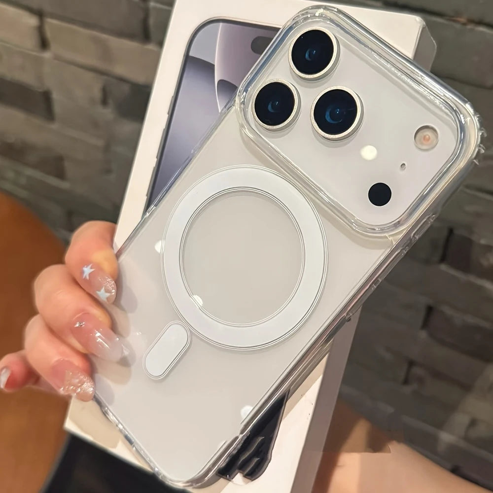 Magsafe Transparent Magnetic Case For iPhone