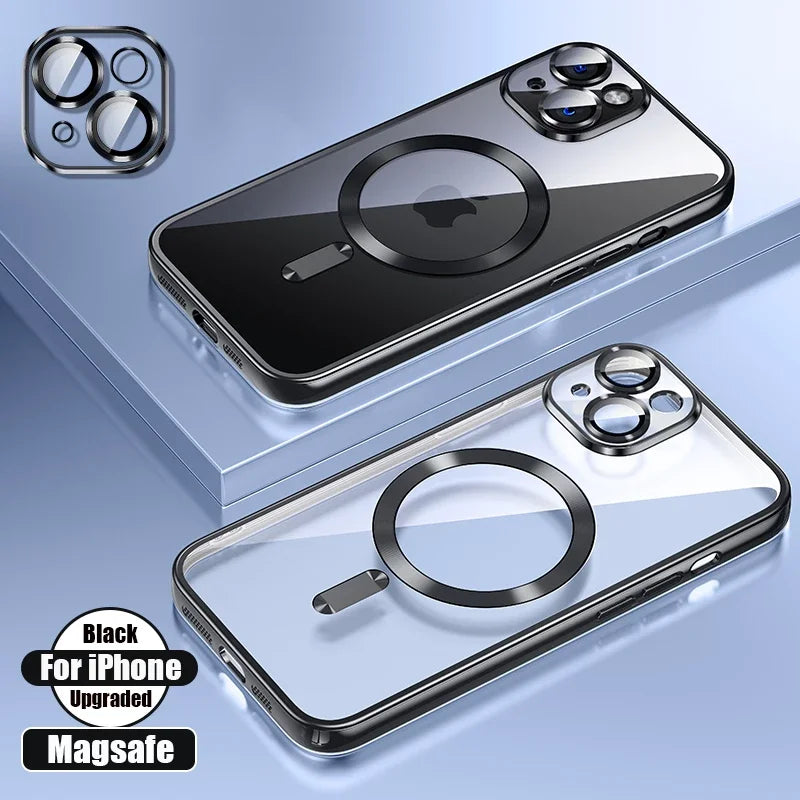 Clear Plating Silicone Magsafe Case