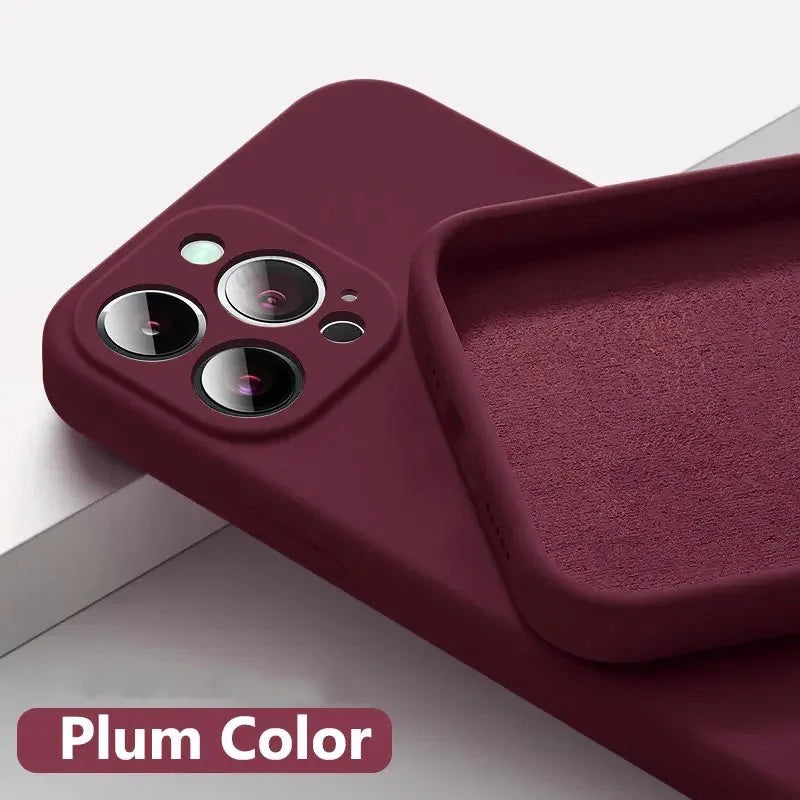 Solid Color Silicone Phone Case
