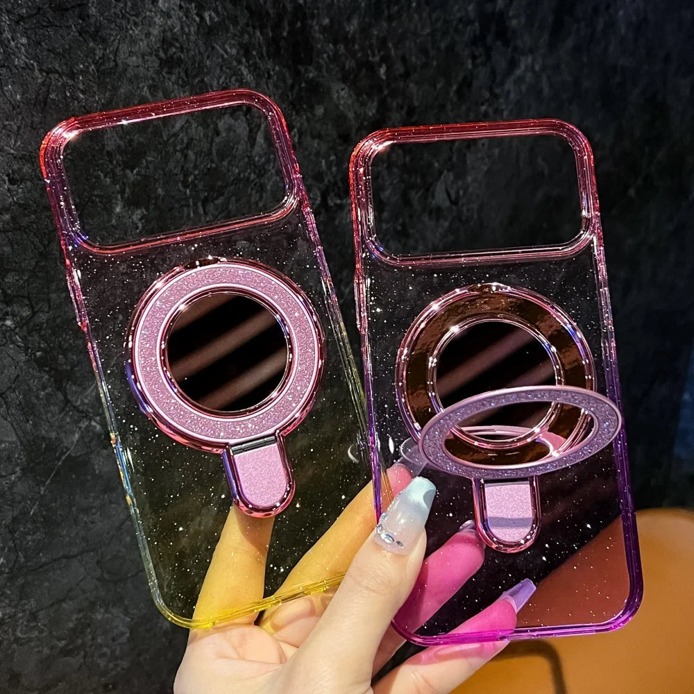 Glitter Gradient Clear Phone Case