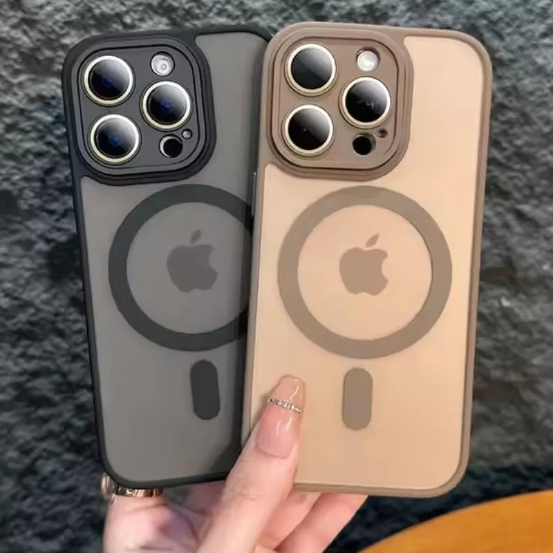 Magnetic Brown Lens Protection Phone Case