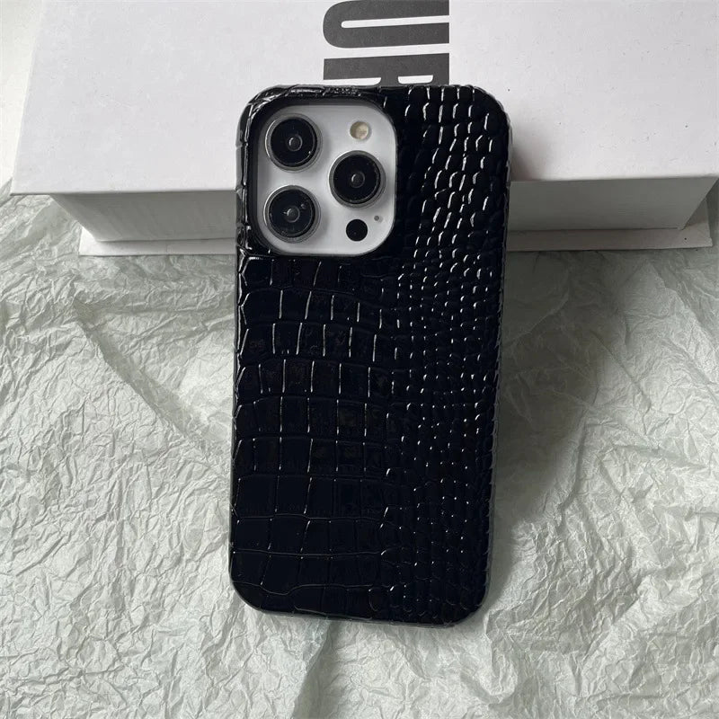 Crocodile Pattern Leather Phone Case