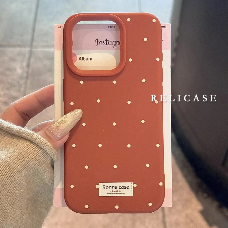 Soft Liquid Silicone Wave Point Phone Case