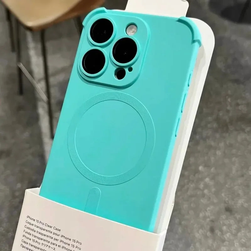 Magnetic Black Silicone Phone Case