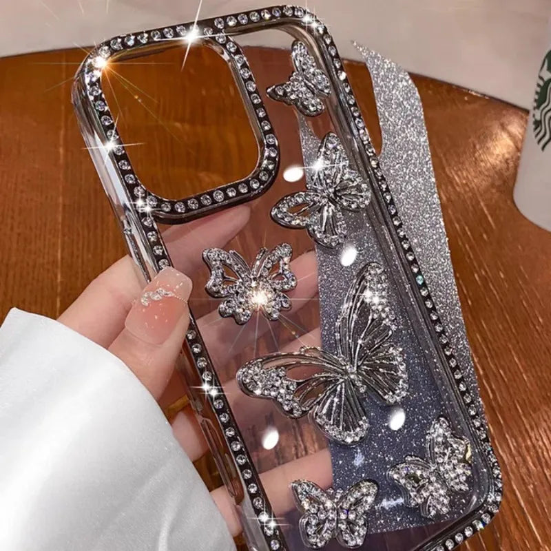 Butterfly Glitter Phone Case