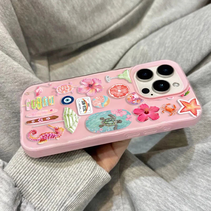 Ocean Flower Turtle Phone Case