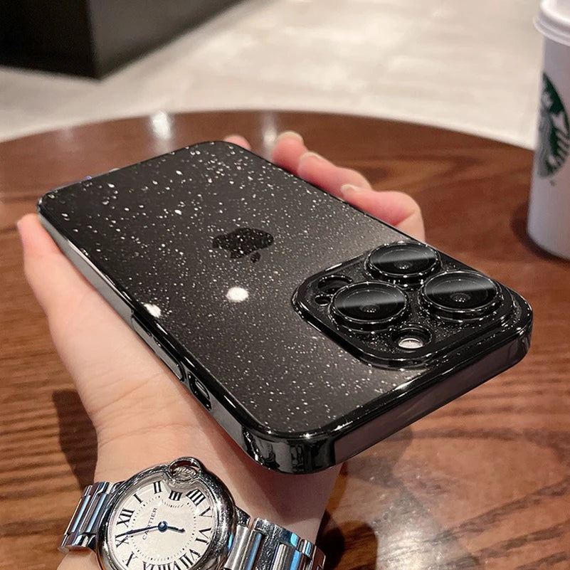 Glitter Transparent Plating Phone Case