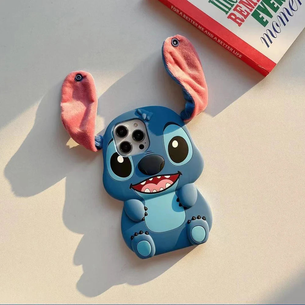 Stitch Big Ear Phone Case With Strap