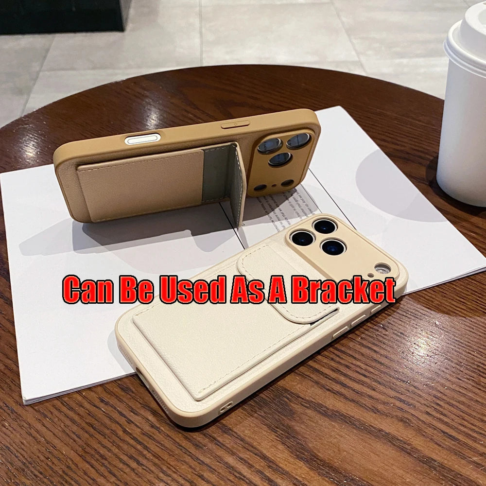 PU Leather Card Wallet Phone Case