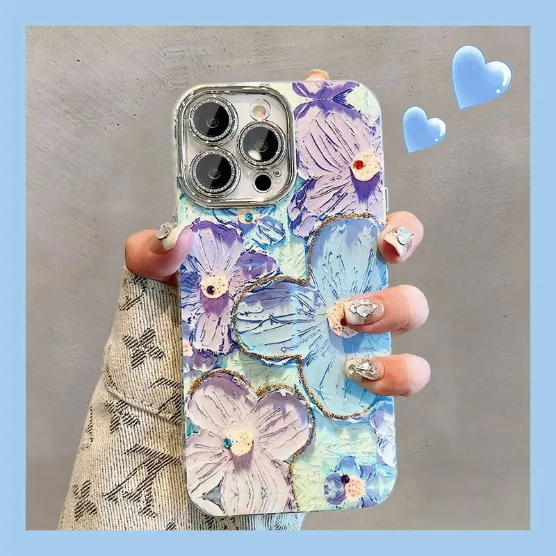Flowers Glitter Phone Case