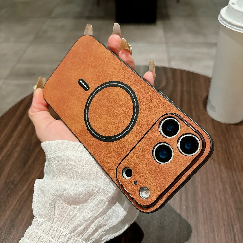 Magnetic Leather Case