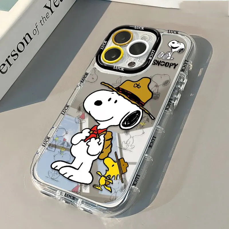 Snoopy Cartoon Mirror Phone Case