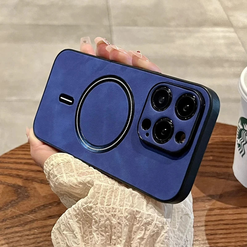 Magsafe Leather Magnetic Phone Case