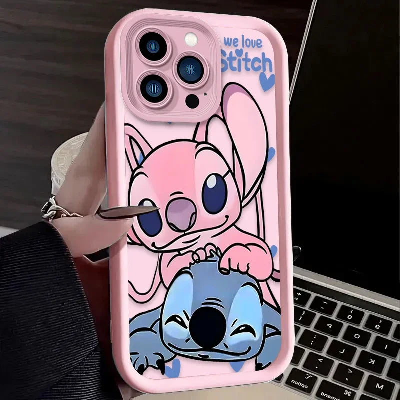 Disney Stitch & Angel Love Phone Case