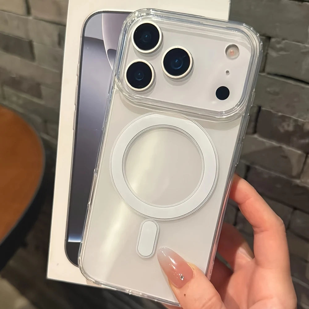 Magsafe Transparent Magnetic Case For iPhone
