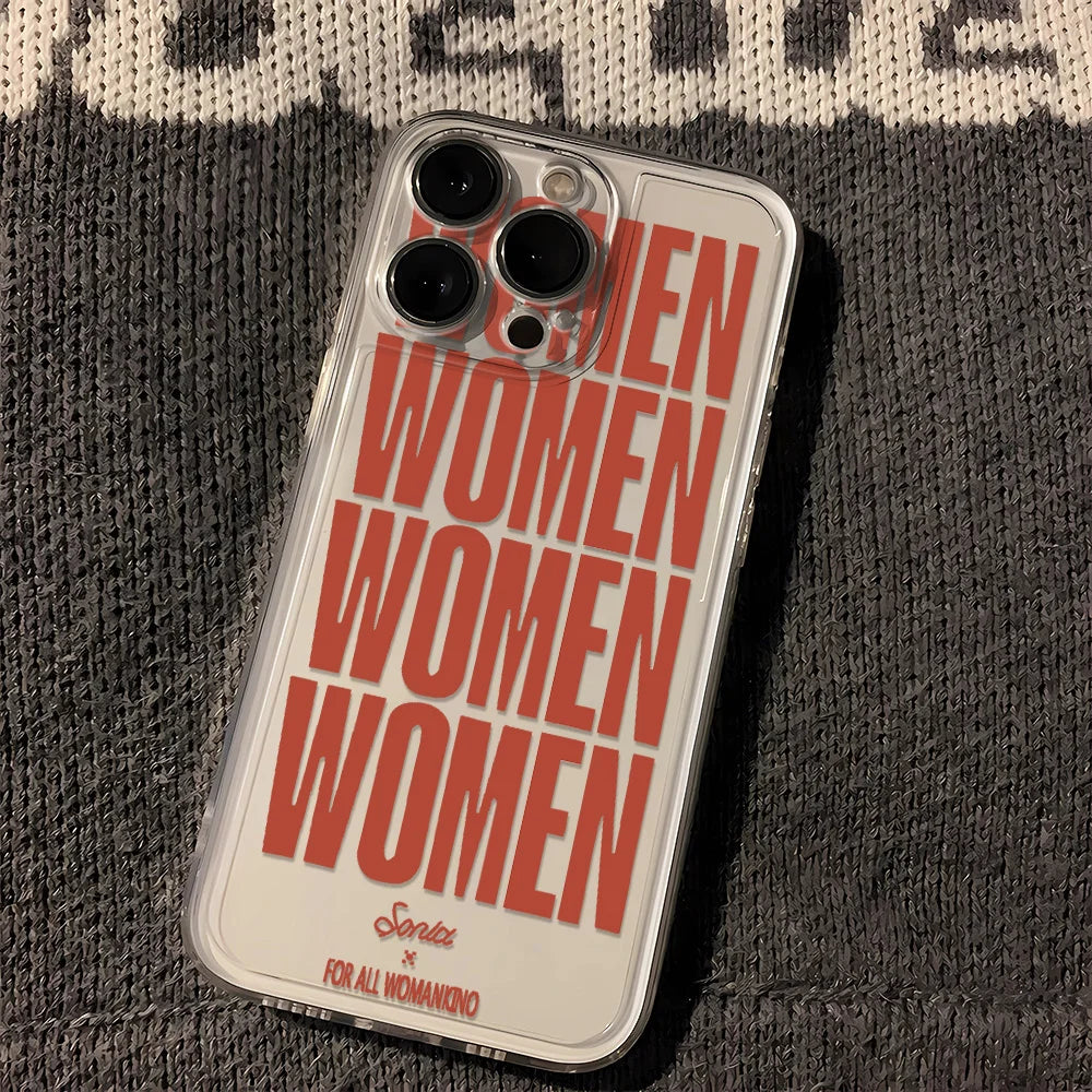 Personalized English Print Transparent Phone Case