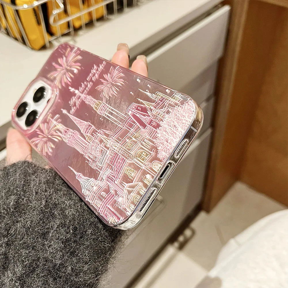 Fireworks Castle Laser Phone Case
