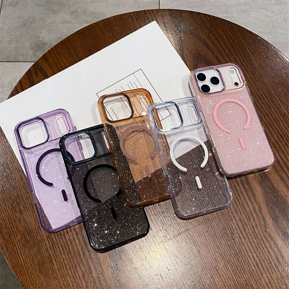Glitter Magnetic Phone Case For iPhone