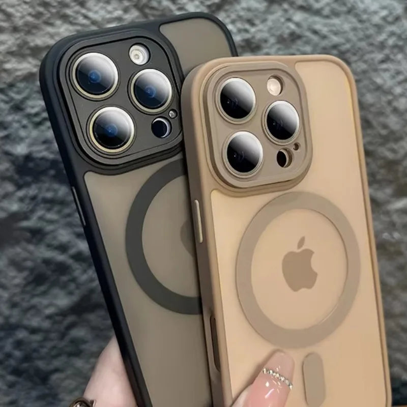 Magnetic Brown Lens Protection Phone Case