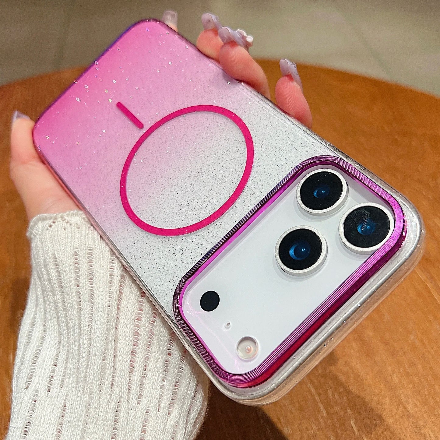 Gradient Glitter Magnetic Phone Case