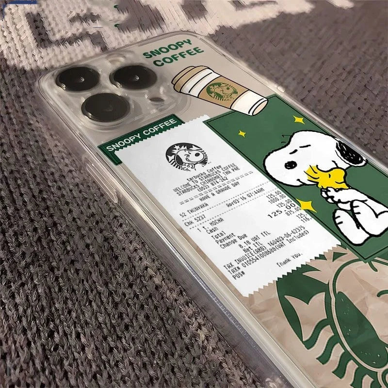 Snoopy Cartoon Clear TPU Phone Case