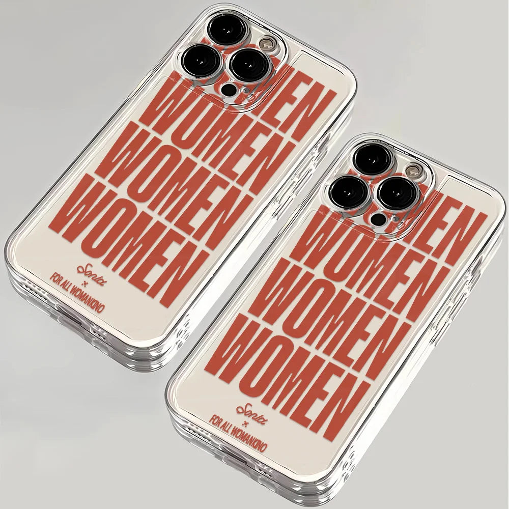 Personalized English Print Transparent Phone Case