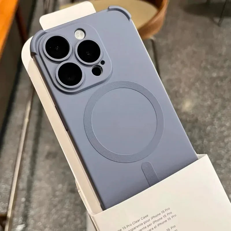 Magnetic Black Silicone Phone Case