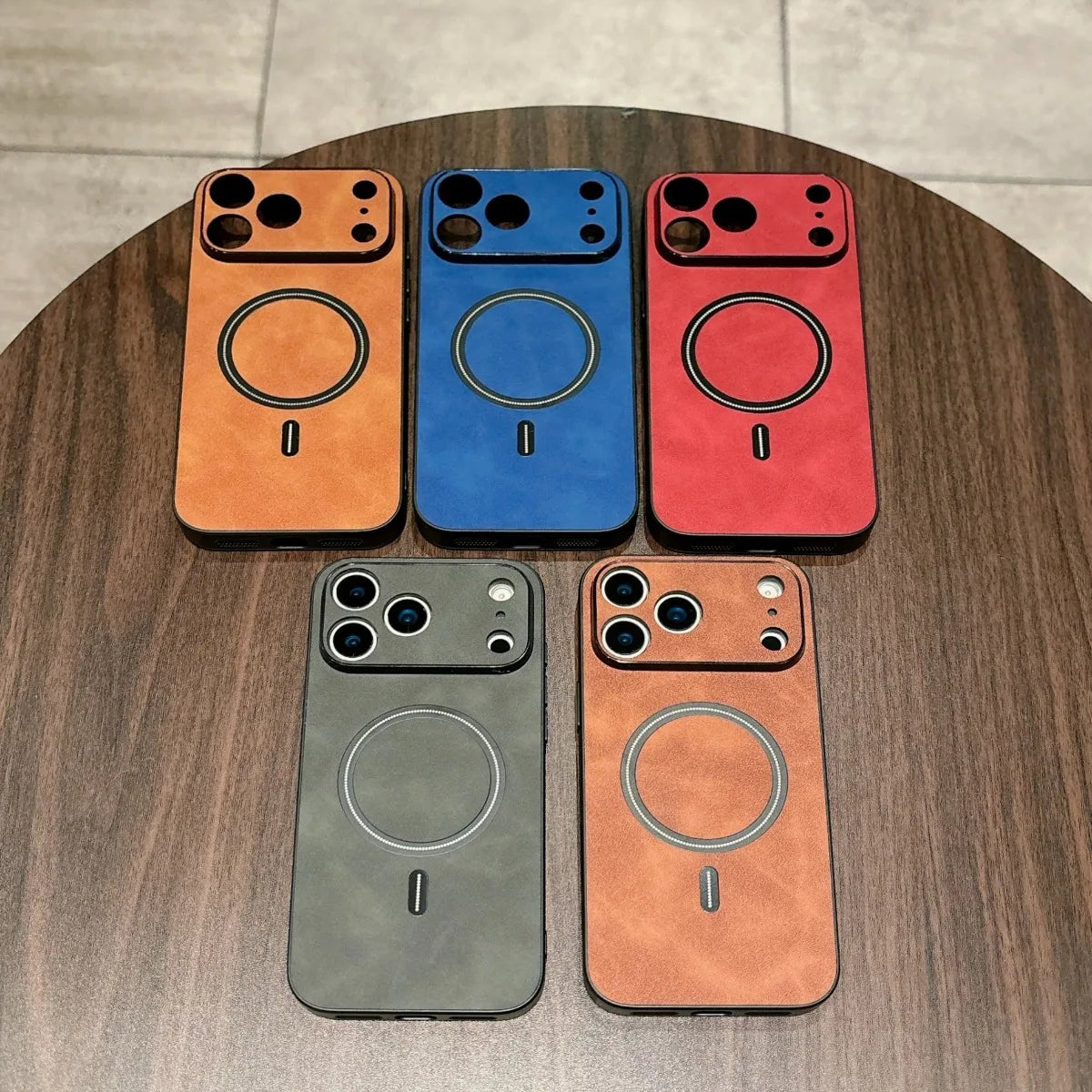 Magnetic Leather Case