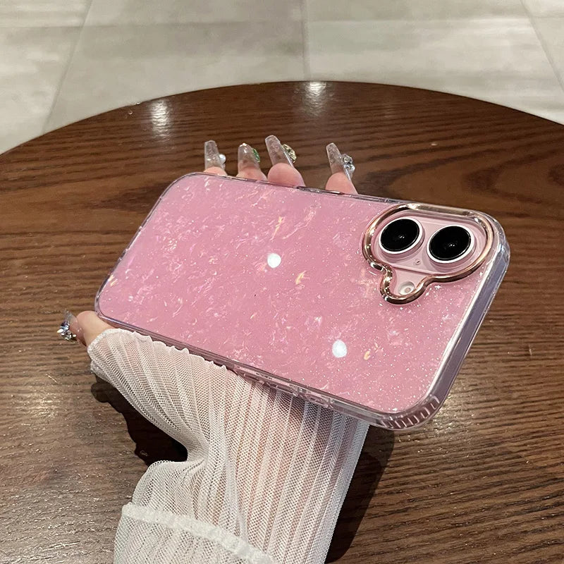 Rainbow Shell Glitter Laser Phone Case