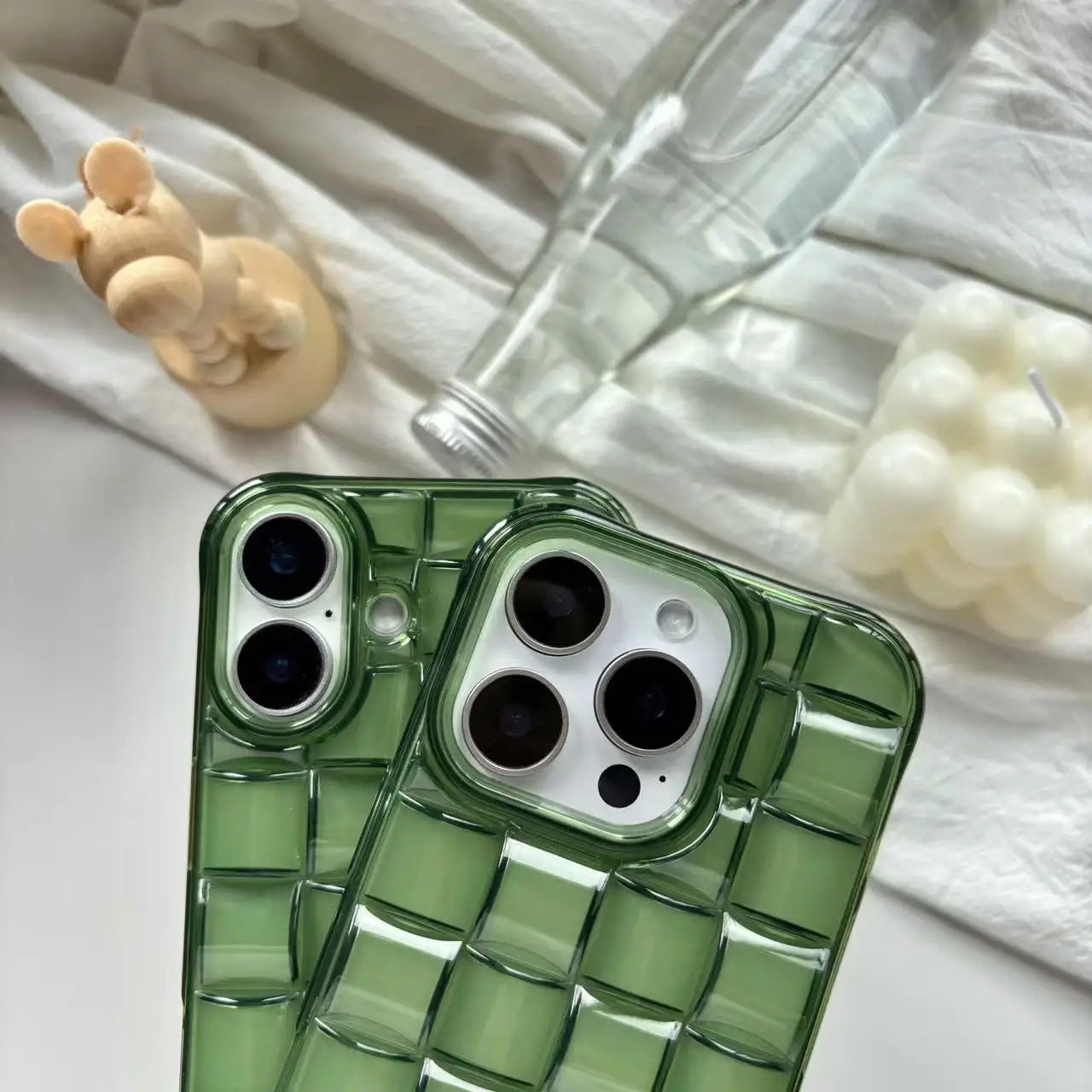 Green Woven Plaid Phone Case