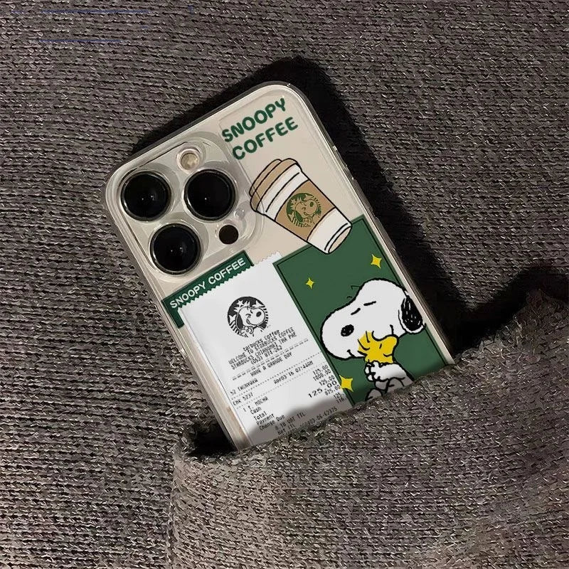 Snoopy Cartoon Clear TPU Phone Case