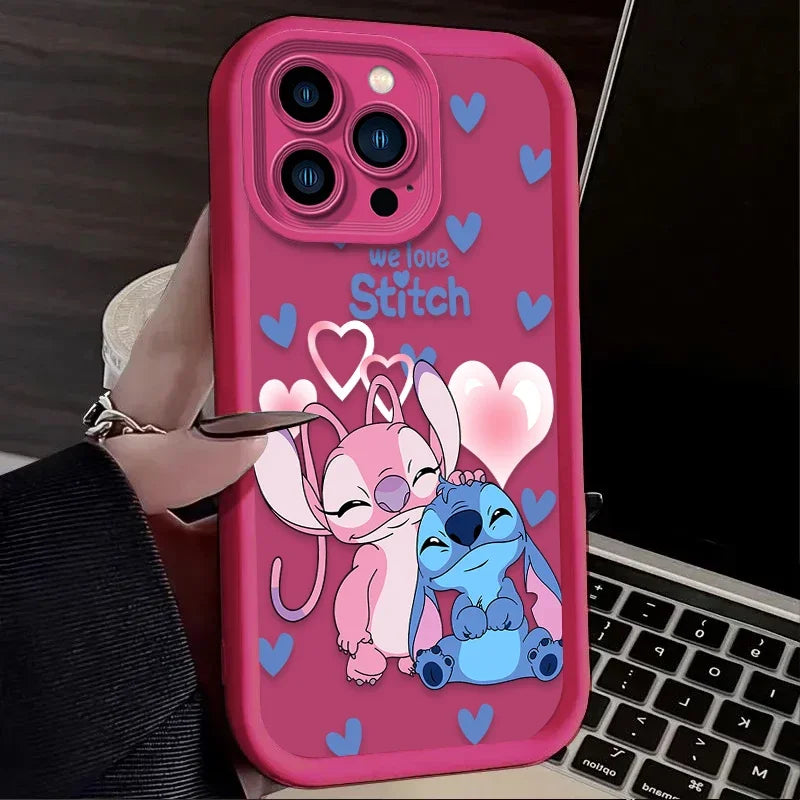 Disney Stitch & Angel Love Phone Case