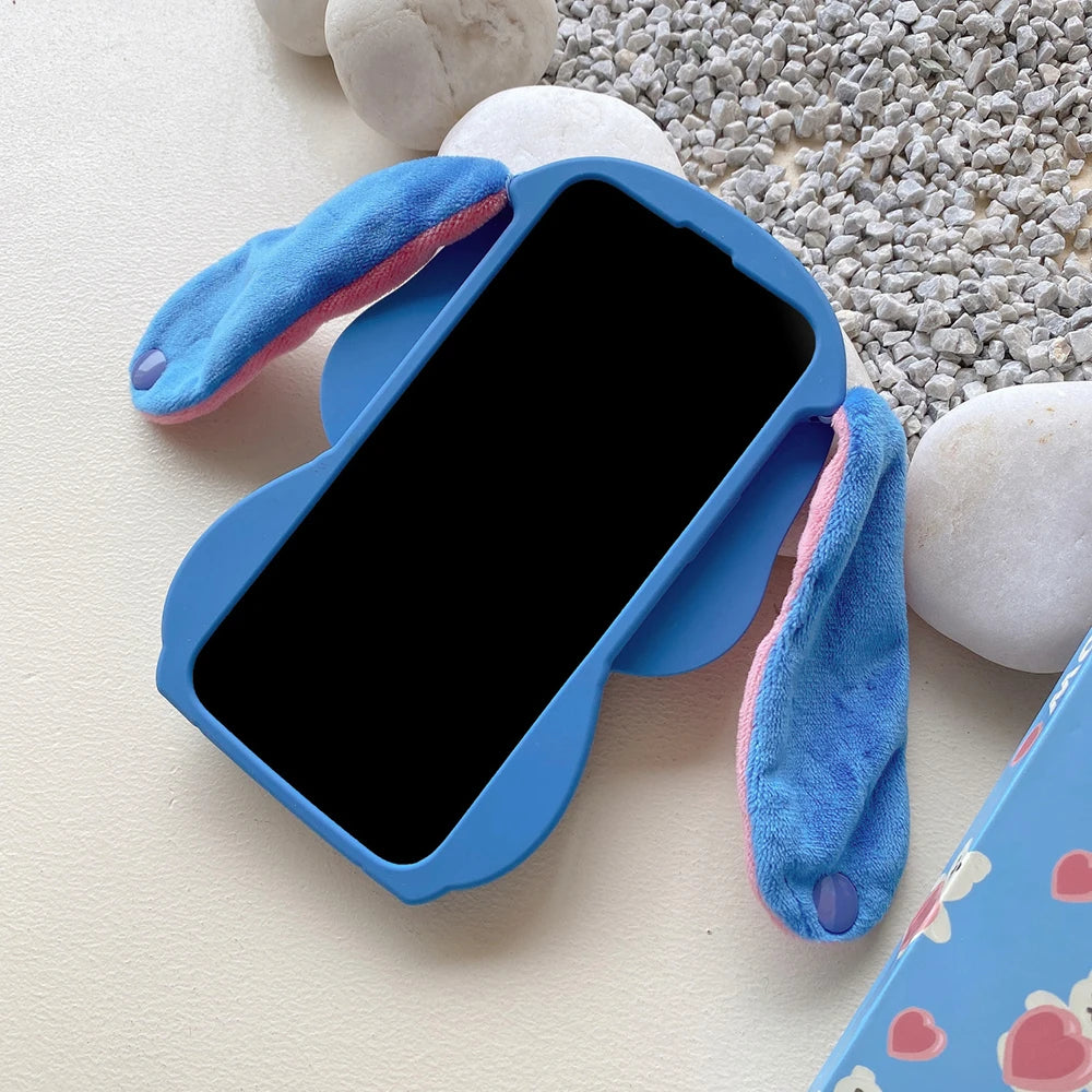 Stitch Big Ear Phone Case With Strap
