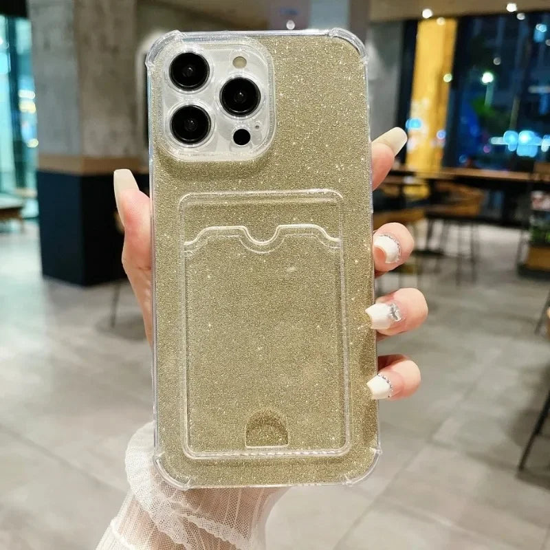 Glitter Card Holder Wallet Phone Case