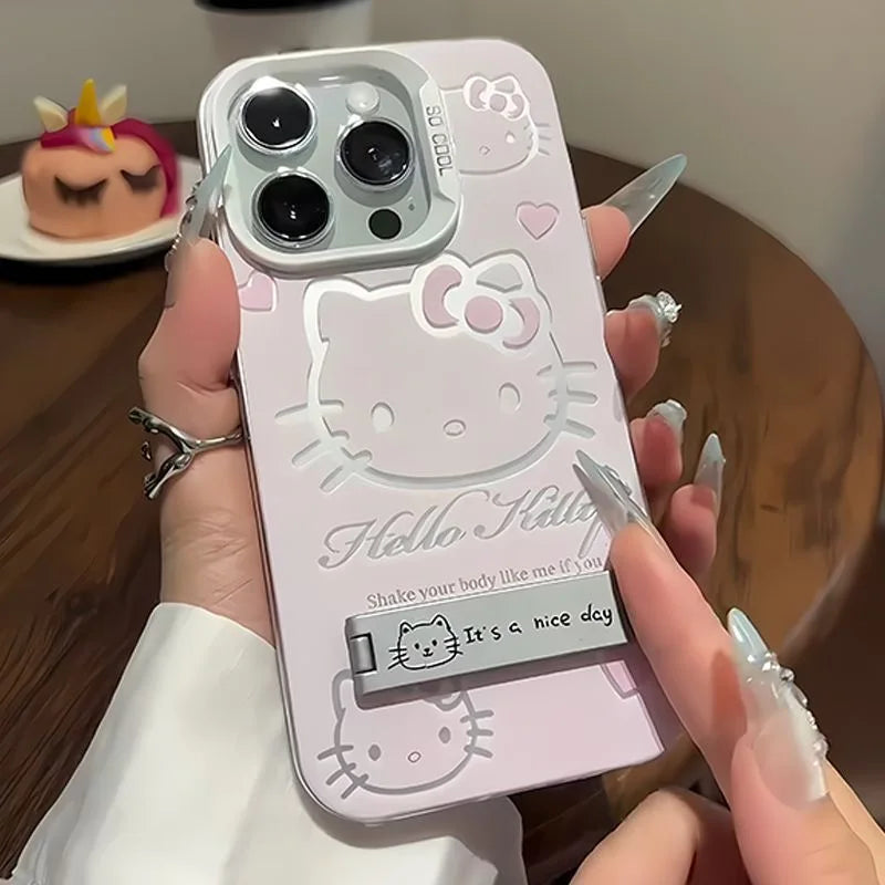 Pink Hello Kitty Phone Case With Bracket