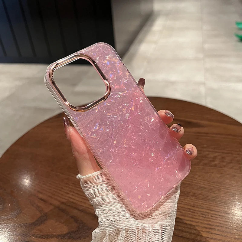 Rainbow Shell Glitter Laser Phone Case