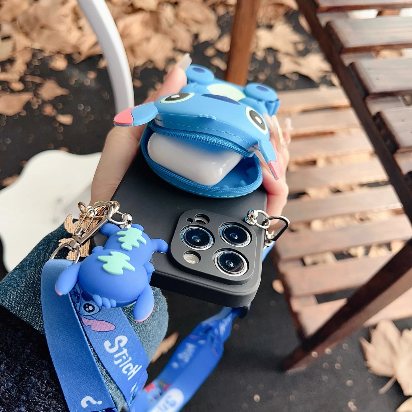 Stitch Wallet Phone Case for iPhone