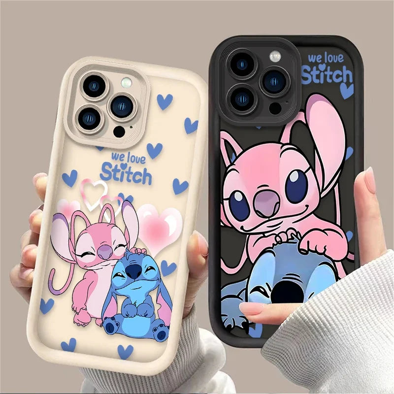 Disney Stitch & Angel Love Phone Case