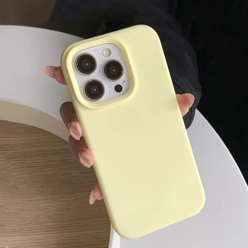 Solid Color Silicone Case For iPhone