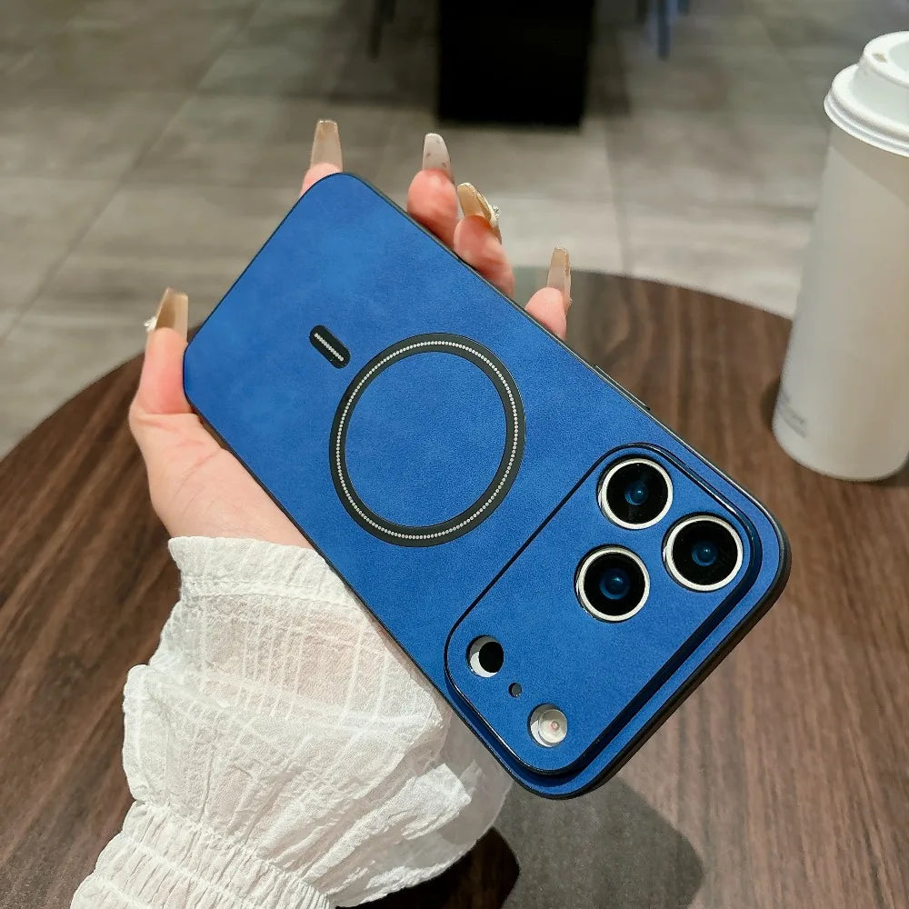 Magnetic Leather Case