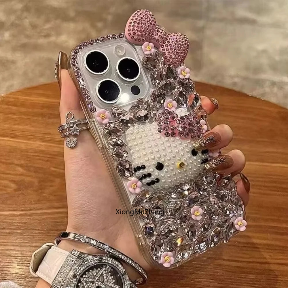 Sanrio Hello Kitty Glitter Diamond iPhone Case